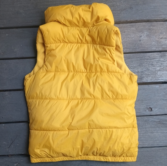 North Carolina A&T Big Logo Yellow Blue Puffer Vest Men's Size Small - Picture 5 of 6